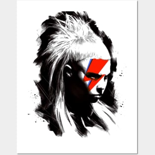 Yolandi Visser from Die Antwoord with a bowie bolt Posters and Art